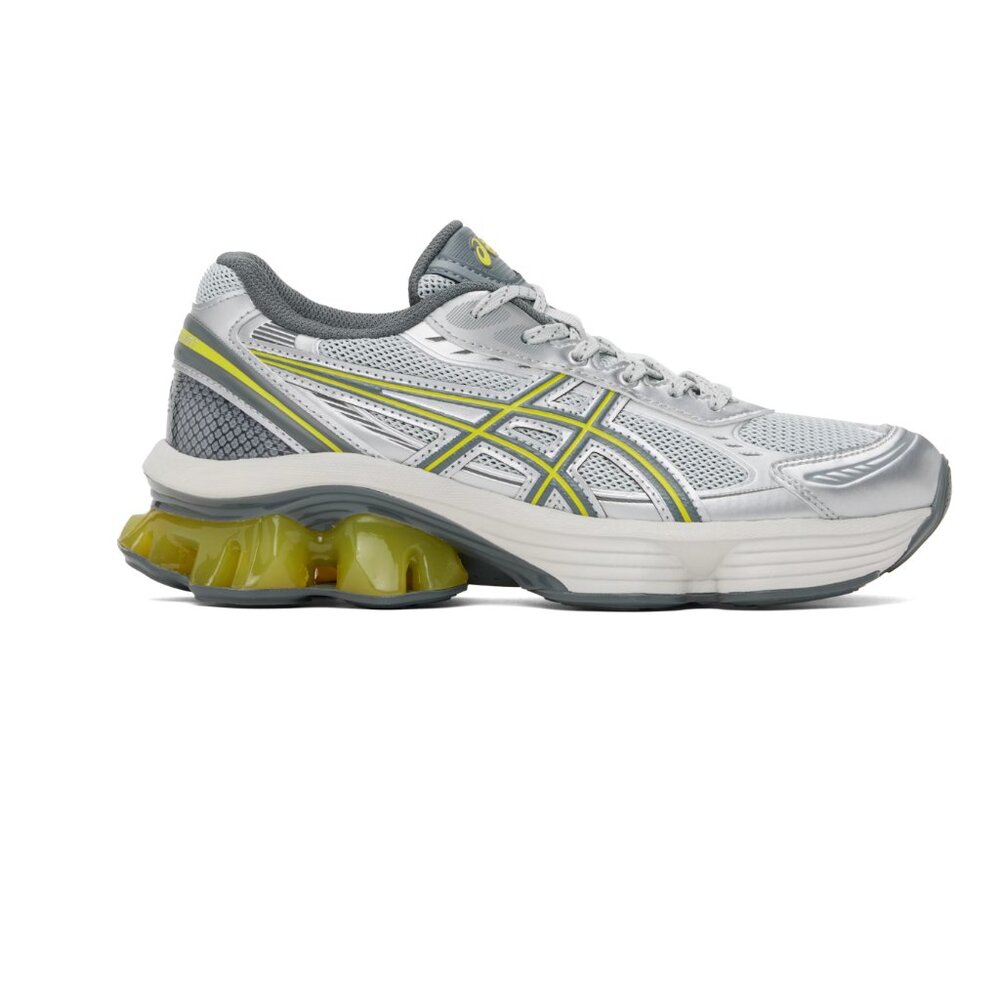 ASICS Silver & Yellow GEL-KINETIC FLUENT Sneakers Size US 7 (W), US 5.5 (M)